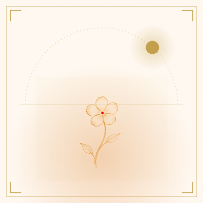 夕暮れの花