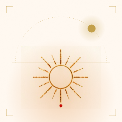夕暮れの太陽